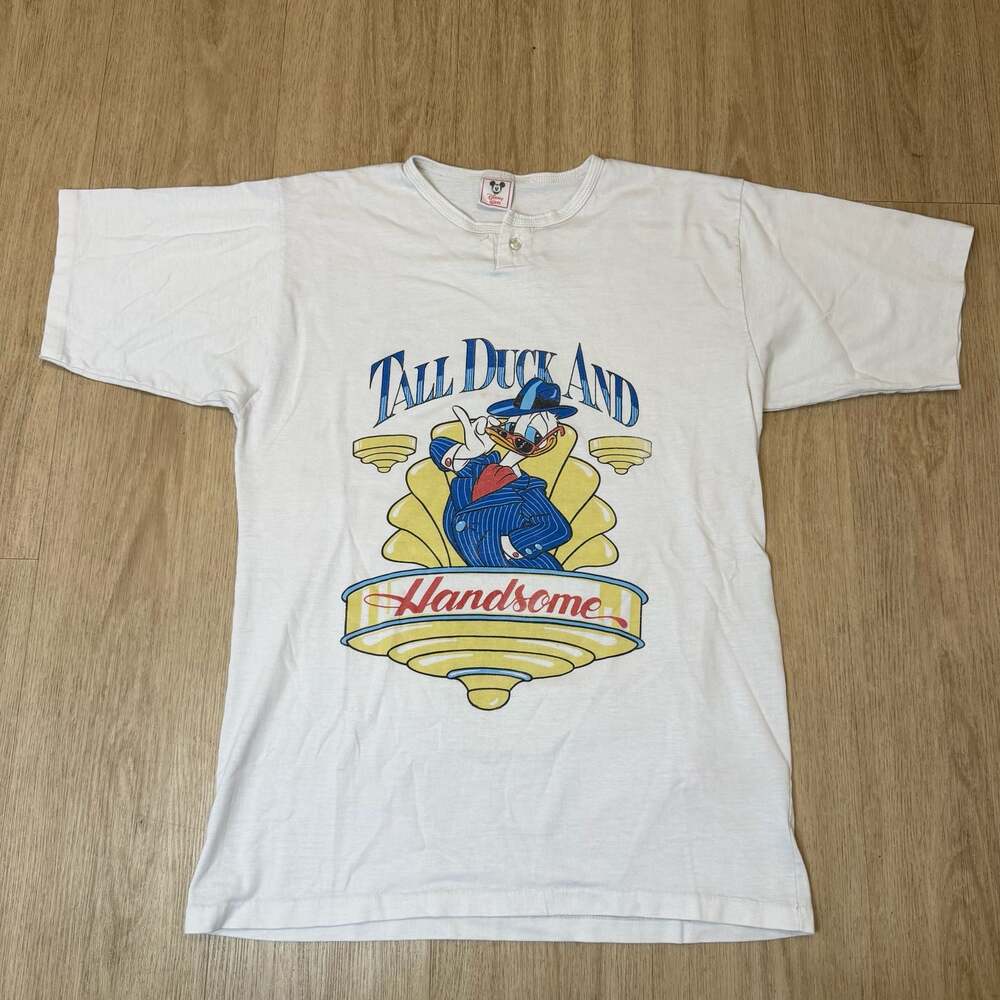 Vintage Disney Wear Donald Duck "Tall Duck and Handsome" Henley T-Shirt